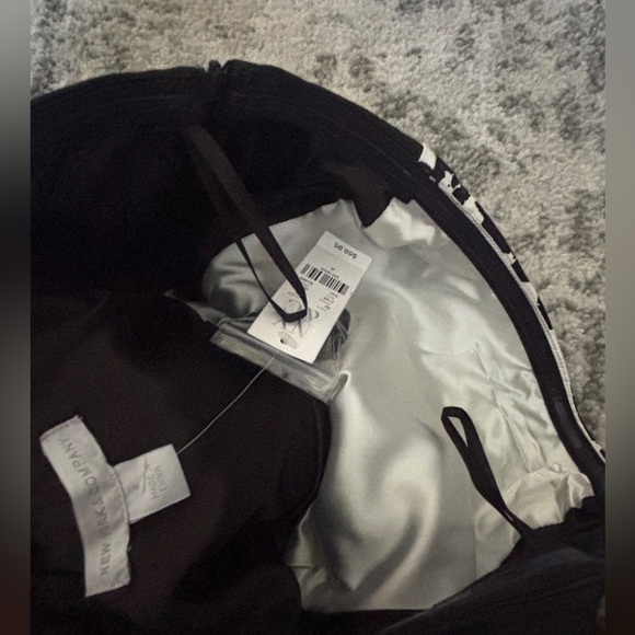 NWT New York & Company Strapless (w straps) Black & White Floral Dress Size: 4 - Picture 5 of 5